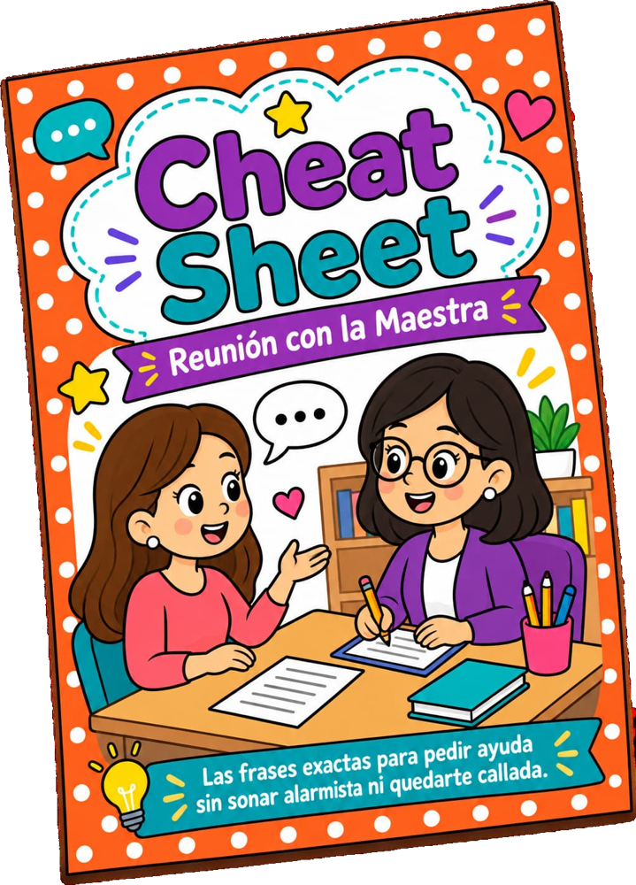 Cheat Sheet impreso: reunión con la maestra